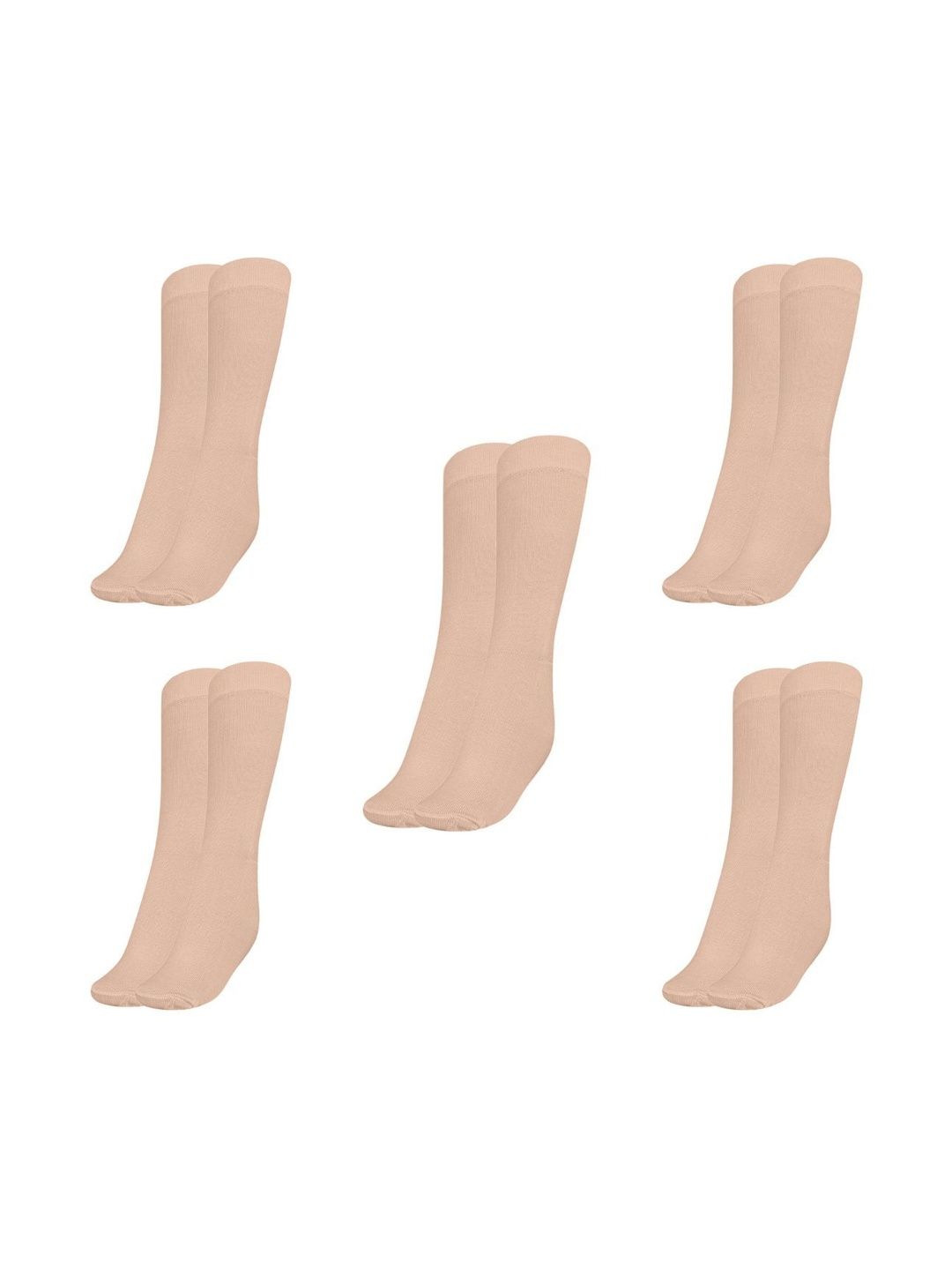 MUKHAKSH Men Pack Of 5 Pure Cotton Calf-Length Socks