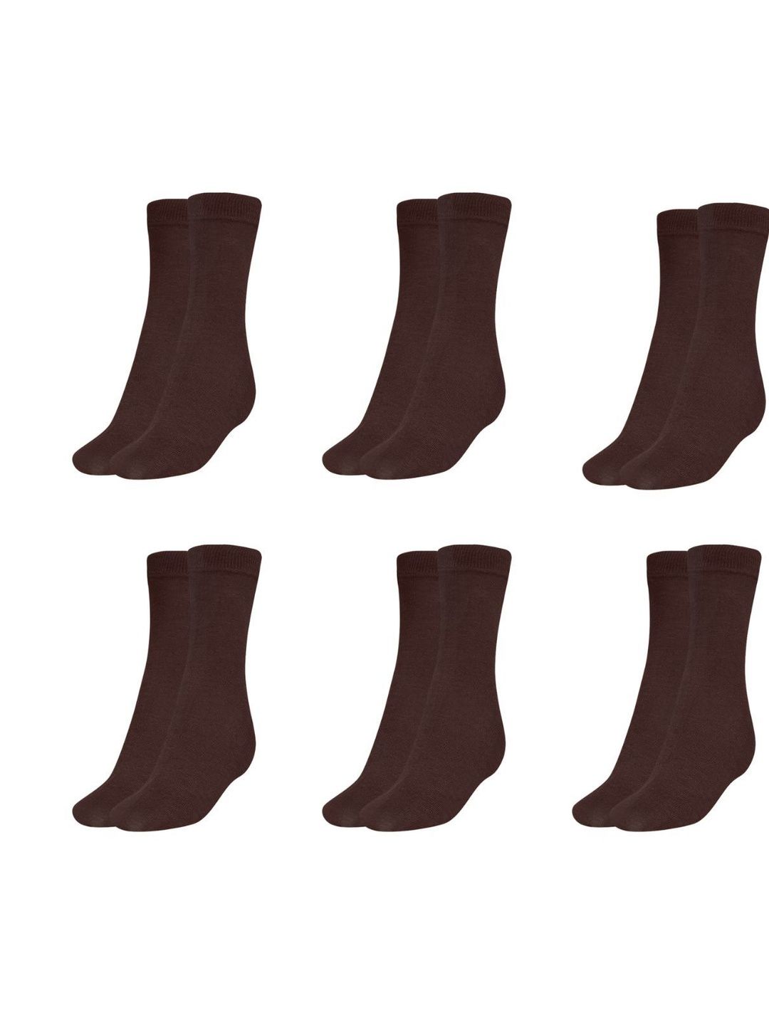 MUKHAKSH Men Pack Of 6 Pure Cotton Calf-Length Socks