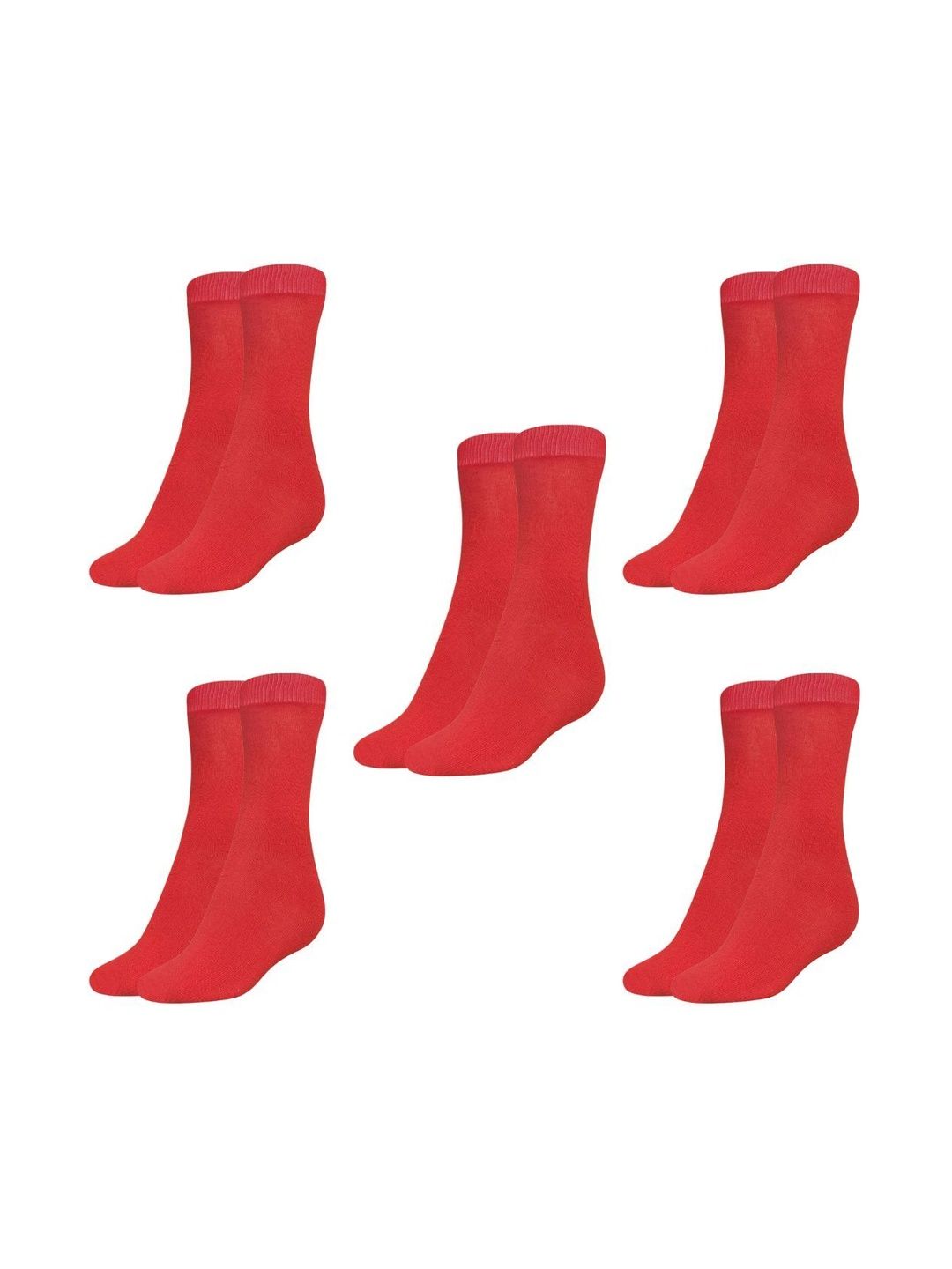 MUKHAKSH Men Pack Of 5 Pure Cotton Calf-Length Socks