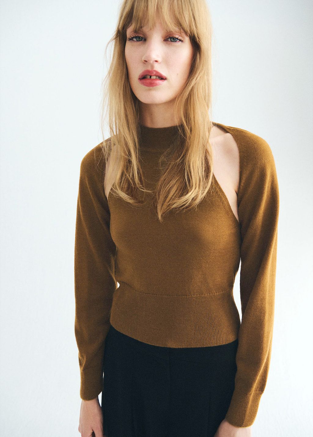 Knitted Top With Attached Shrug