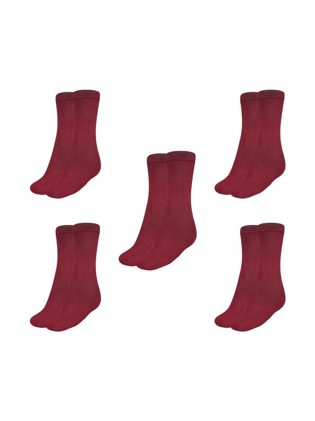 MUKHAKSH Men Pack Of 5 Pure Cotton Calf-Length Socks