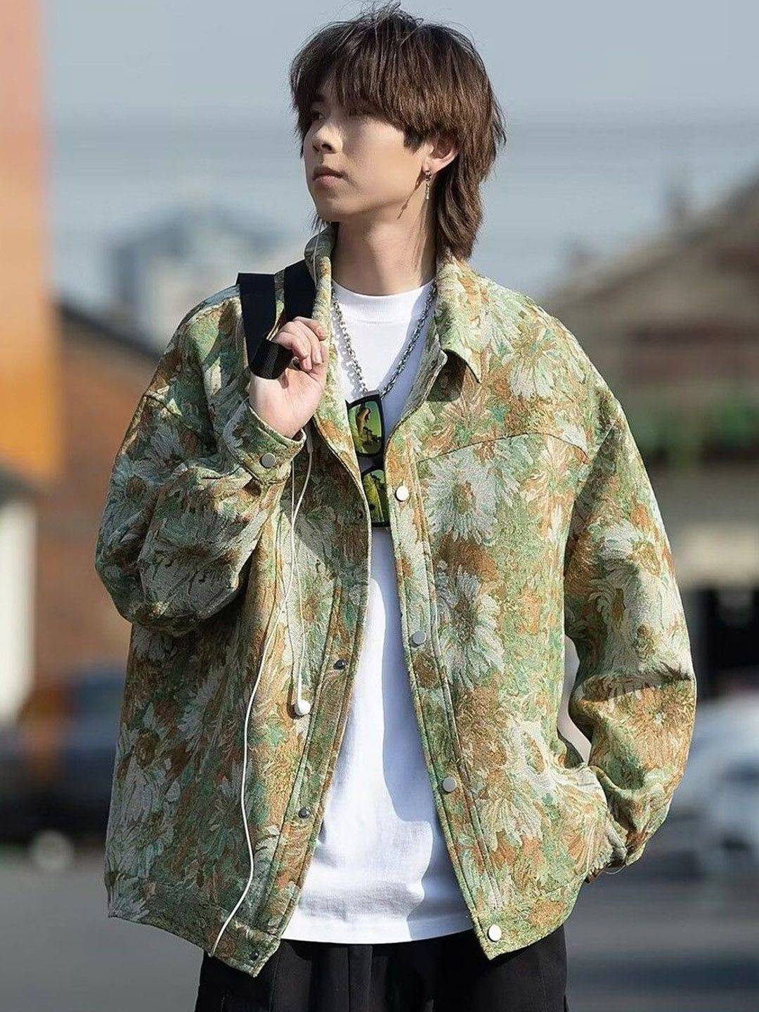 HERE&NOW Men Floral Printed Parka Jacket