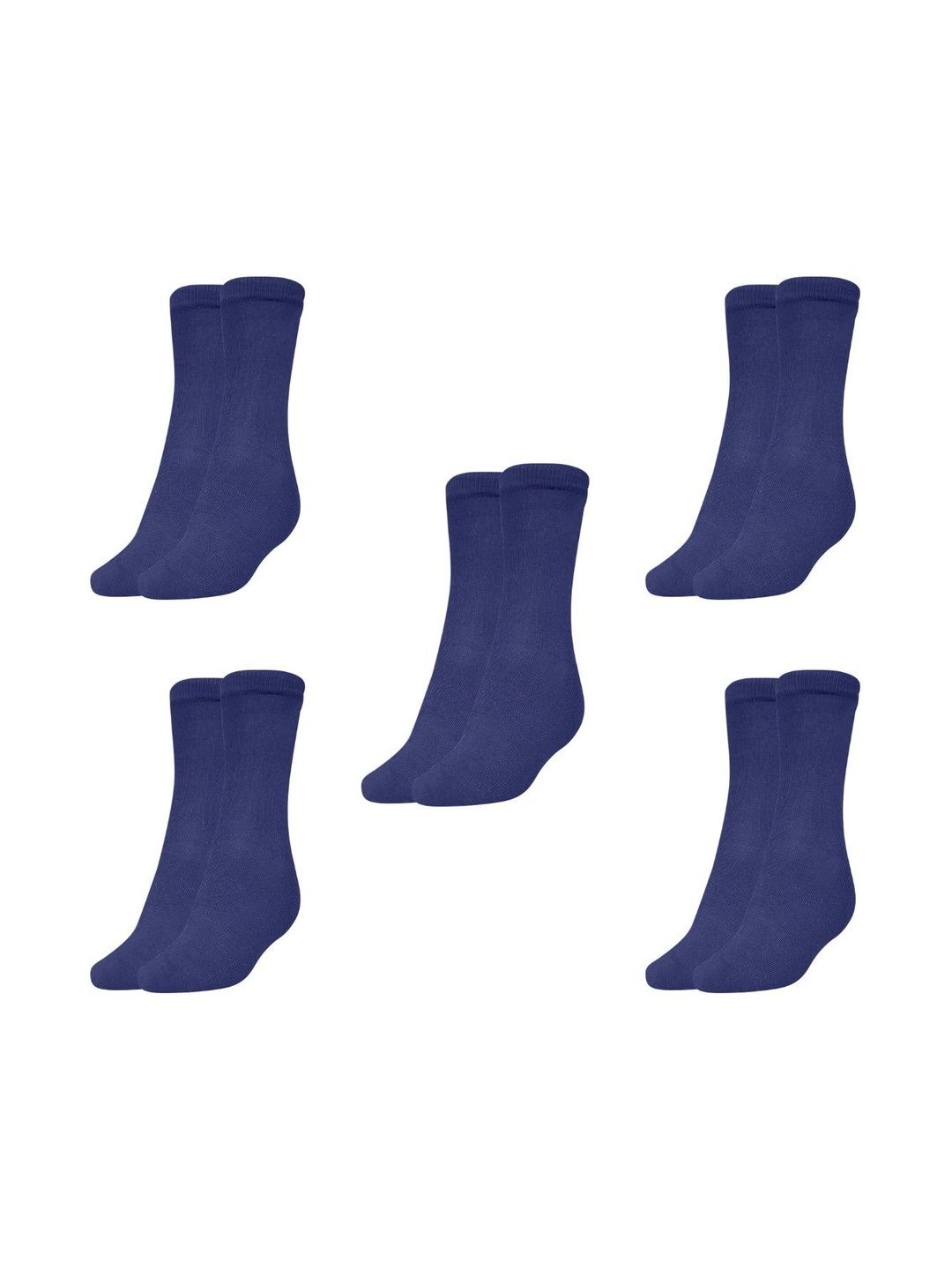 MUKHAKSH Men Pack Of 5 Cotton Calf-Length Socks