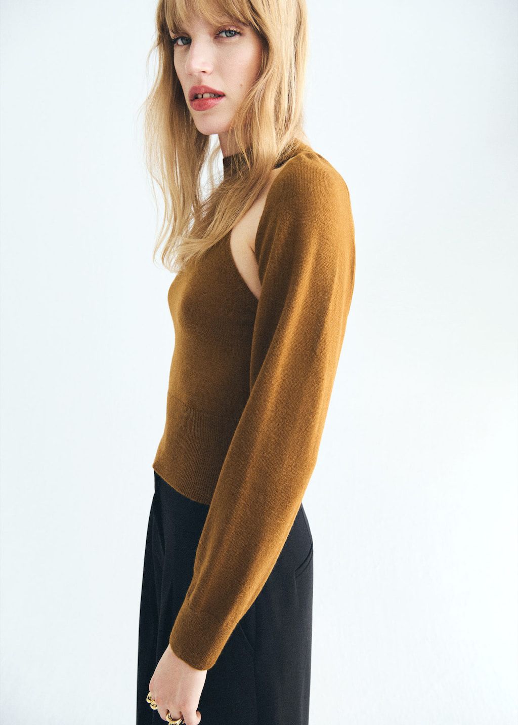 Knitted Top With Attached Shrug