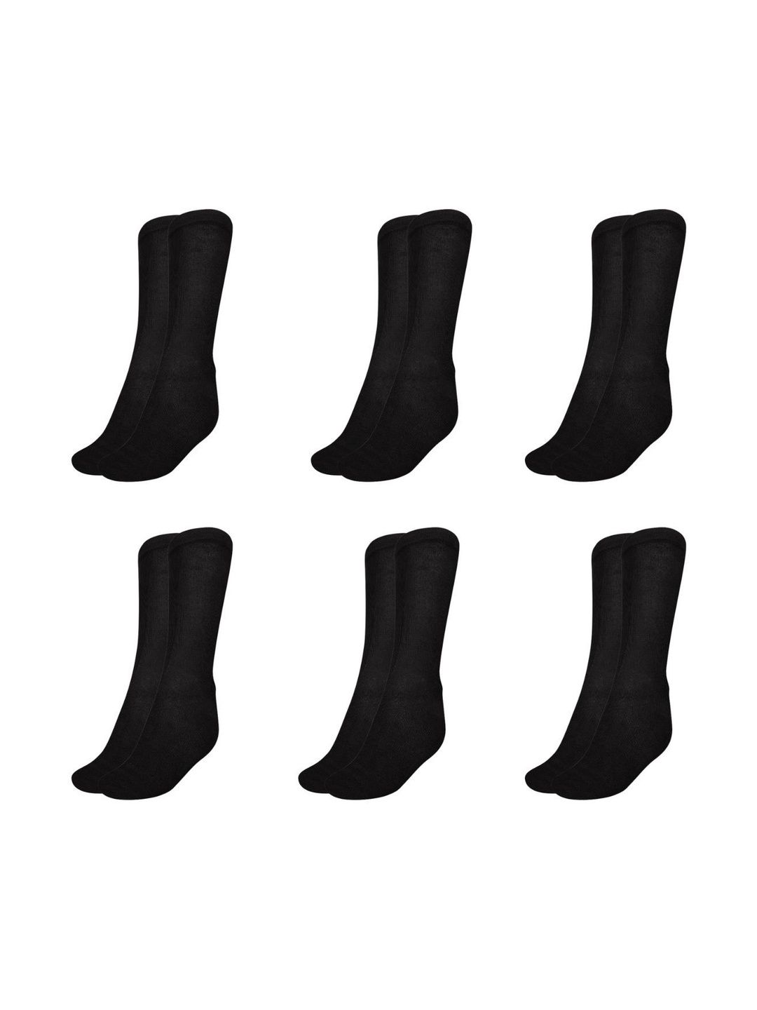 MUKHAKSH Men Pack Of 6 Pure Cotton Calf-Length Socks
