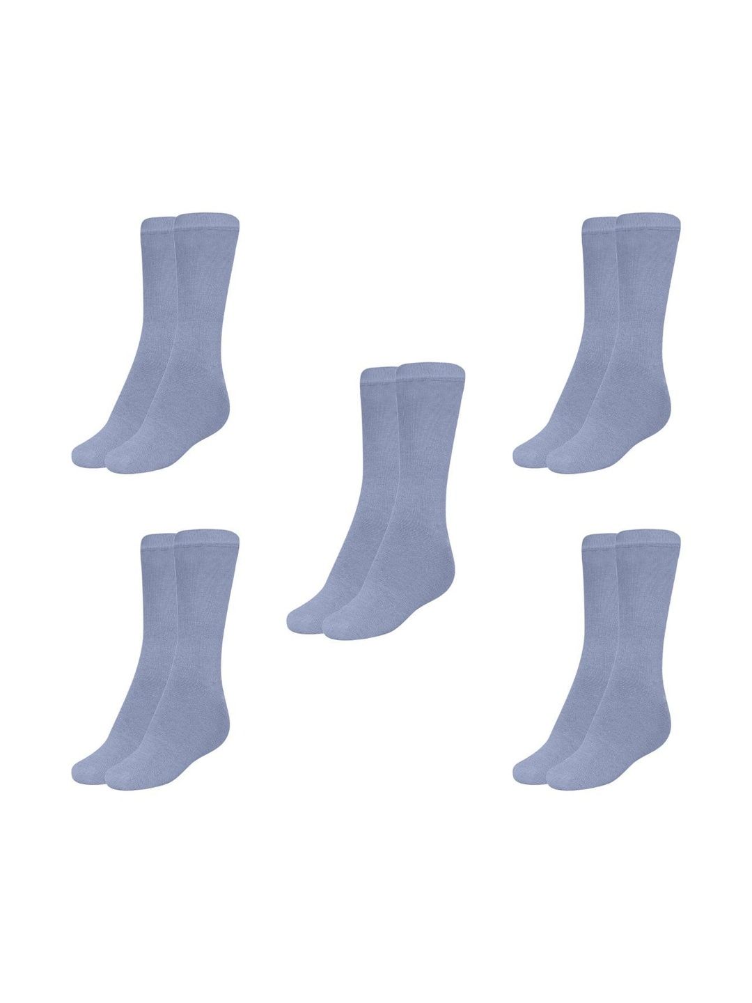 MUKHAKSH Men Pack Of 5 Cotton Calf-Length Socks