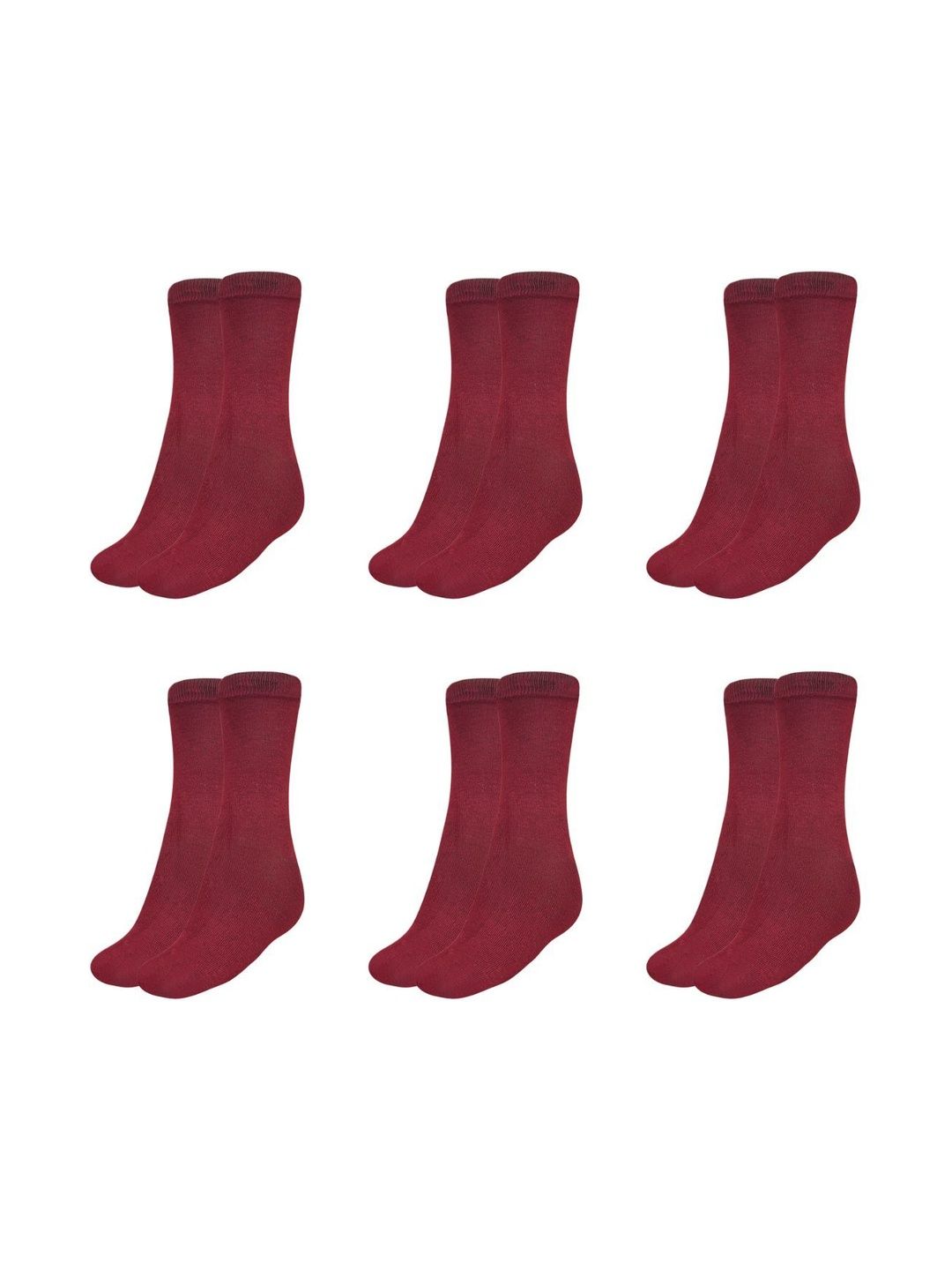 MUKHAKSH Men Pack Of 6 Solid Cotton Calf-Length Socks