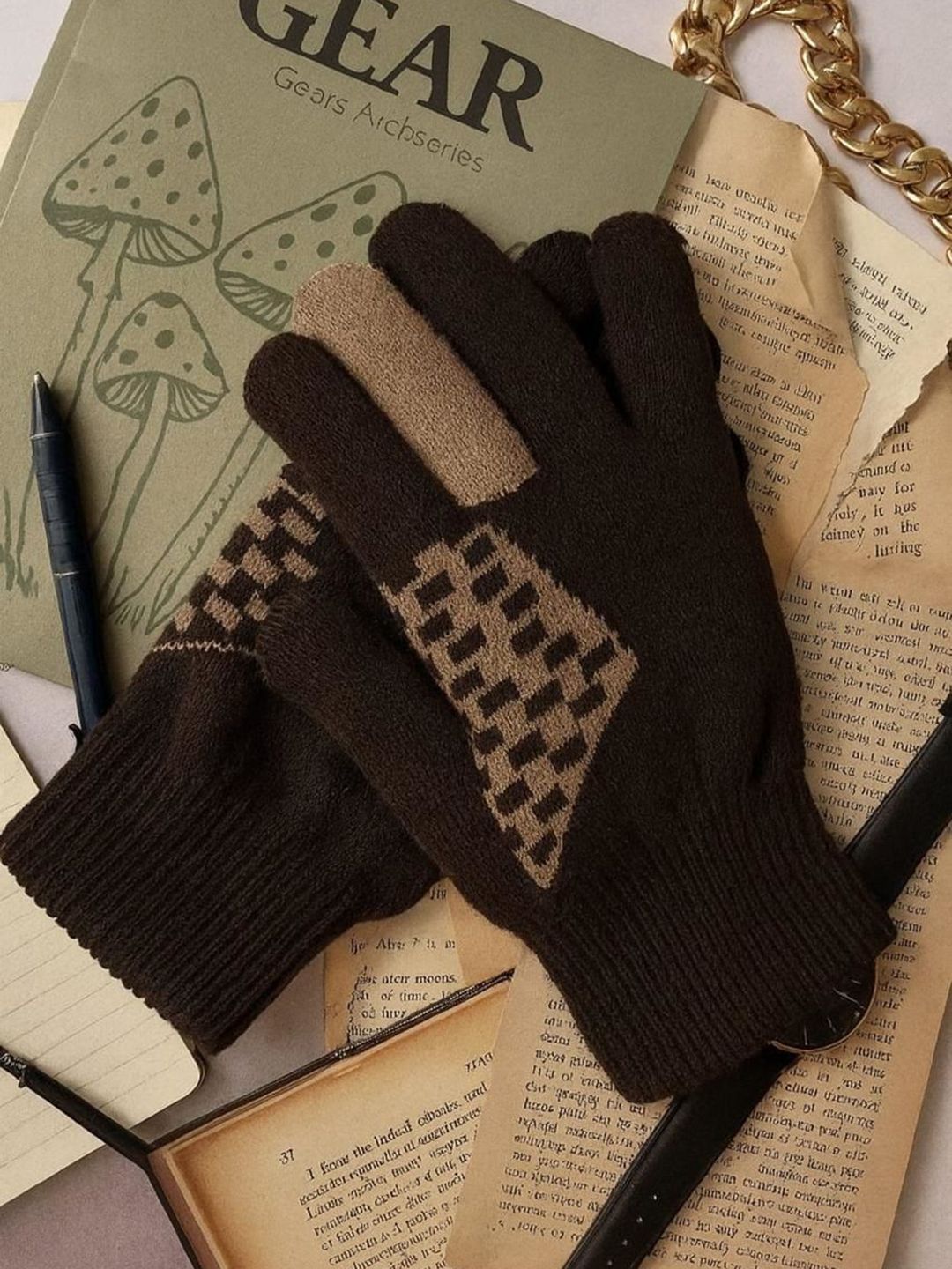 LOOM LEGACY Men Acrylic Winter Gloves
