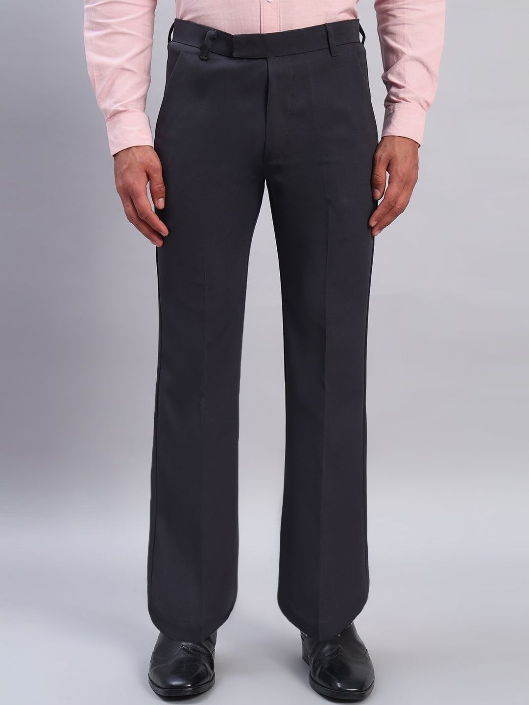 AXNIS Men Relaxed Straight Leg Bootcut Formal Trousers
