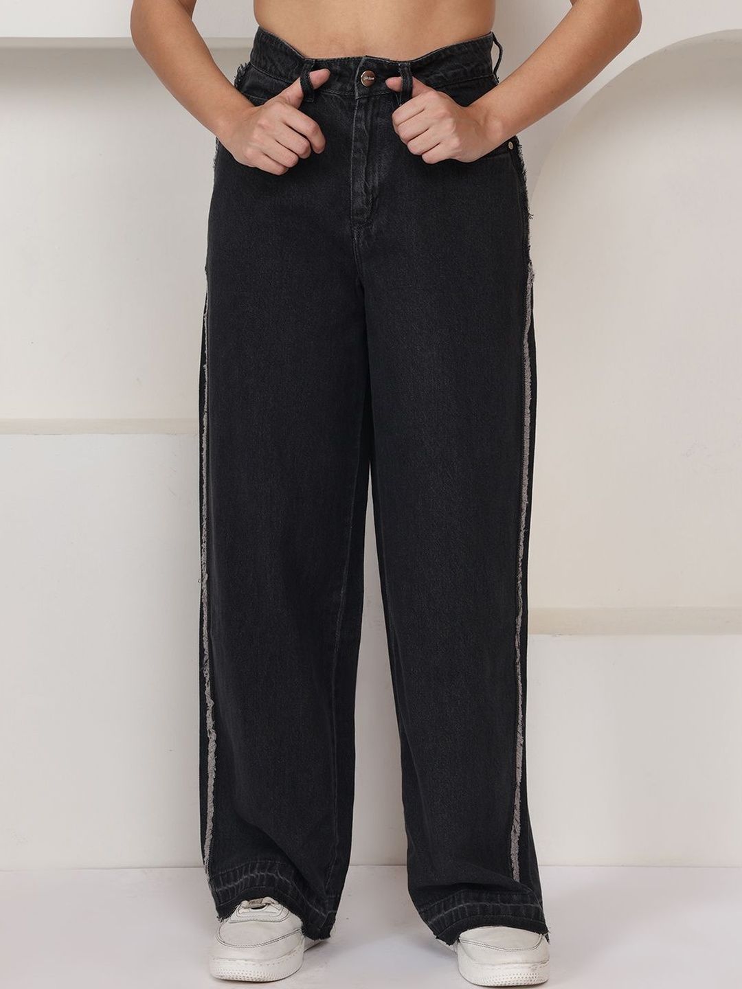 Mast & Harbour Mast & Harbour Women Relaxed Fit High-Rise Stretchable Cotton Jeans