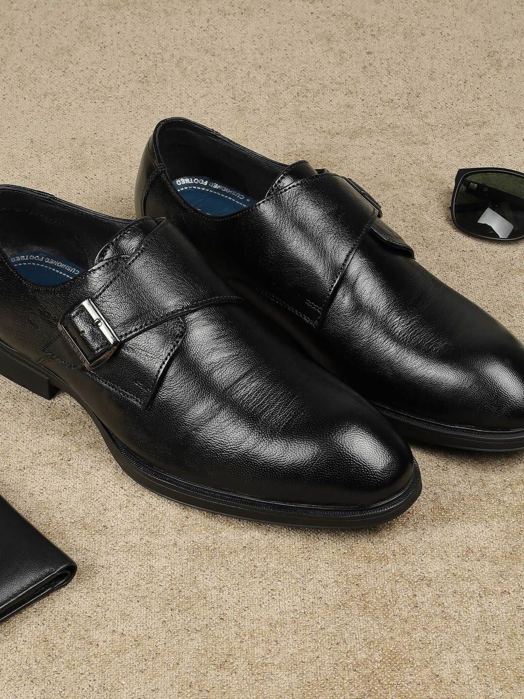 Metro Men Leather Formal Monk Shoes