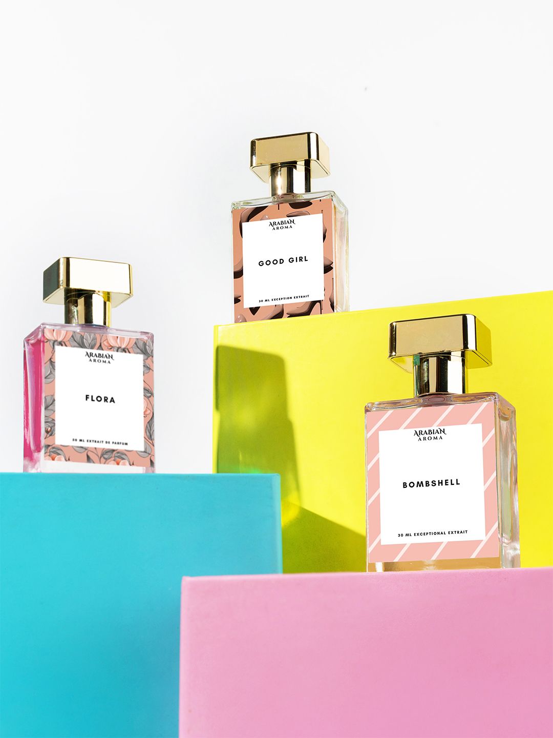 Arabian Aroma Women Set Of 3 Flora, Good Girl & Bombshell Perfume - 30 ml Each