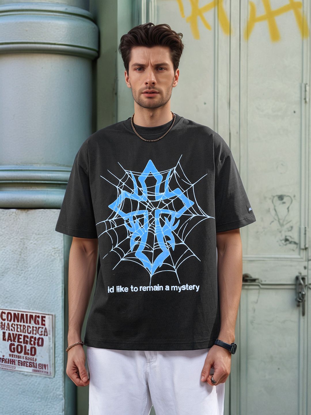 UNRL Pure Cotton Printed Oversized T-shirt
