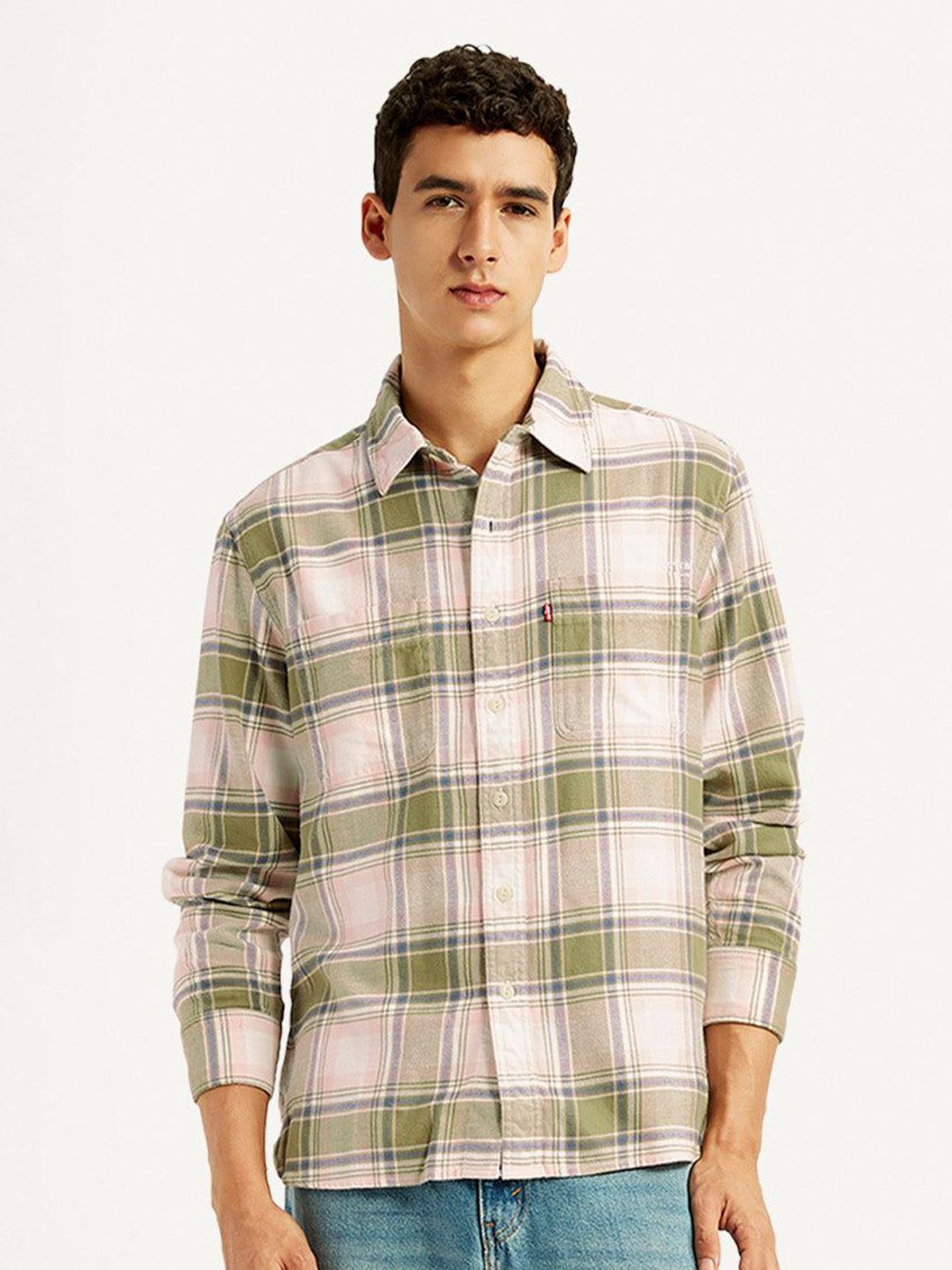 Men Checked Casual Shirt Levis Men Classic Checked Spread Collar Casual Shirt