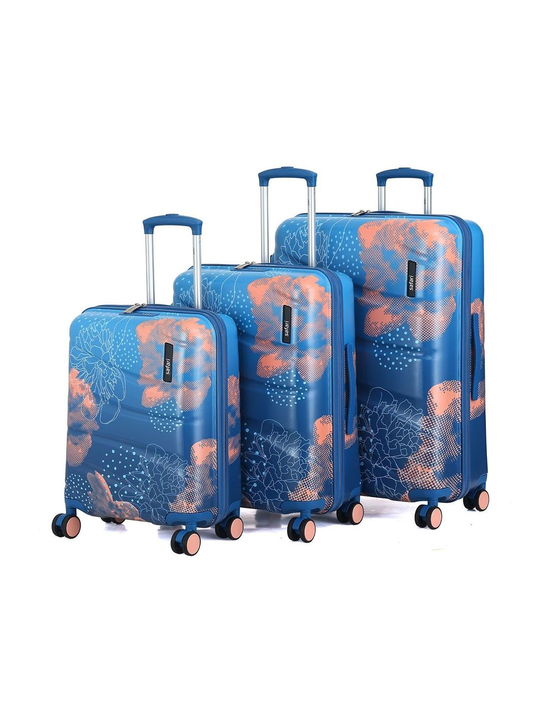 Buy Safari Set Of 3 Serene Pro Printed 8-Wheels 360-Degree Hard
