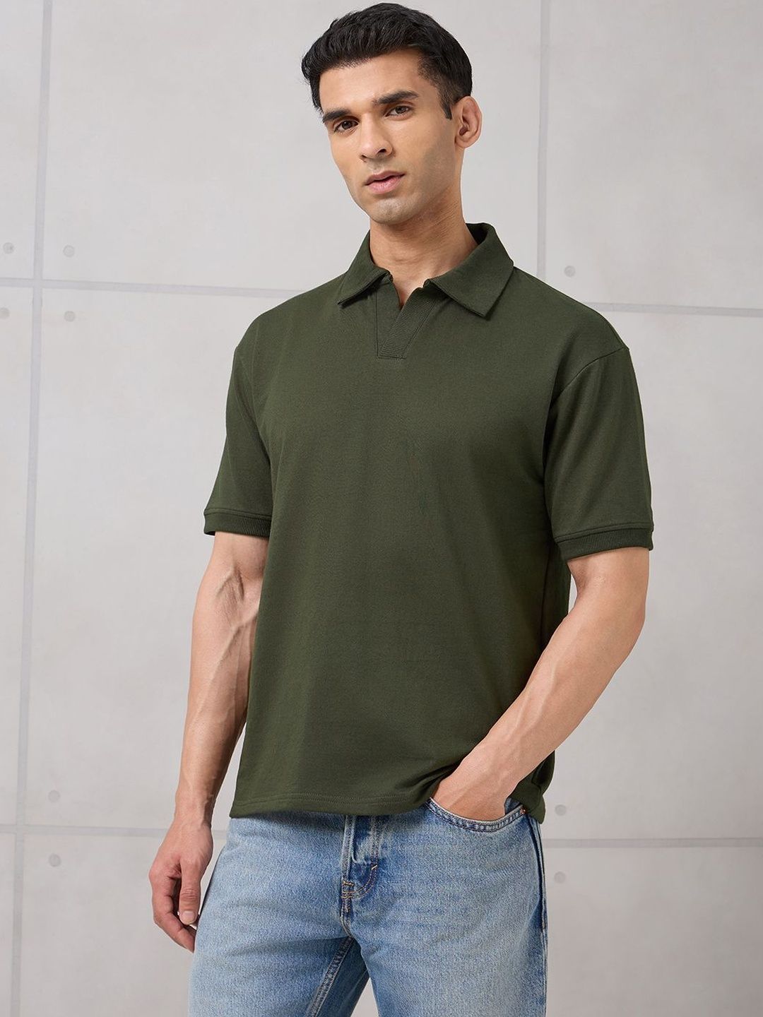 MISCHIEF MONKEY Men Polo Collar Short Sleeves Regular Fit T-shirt