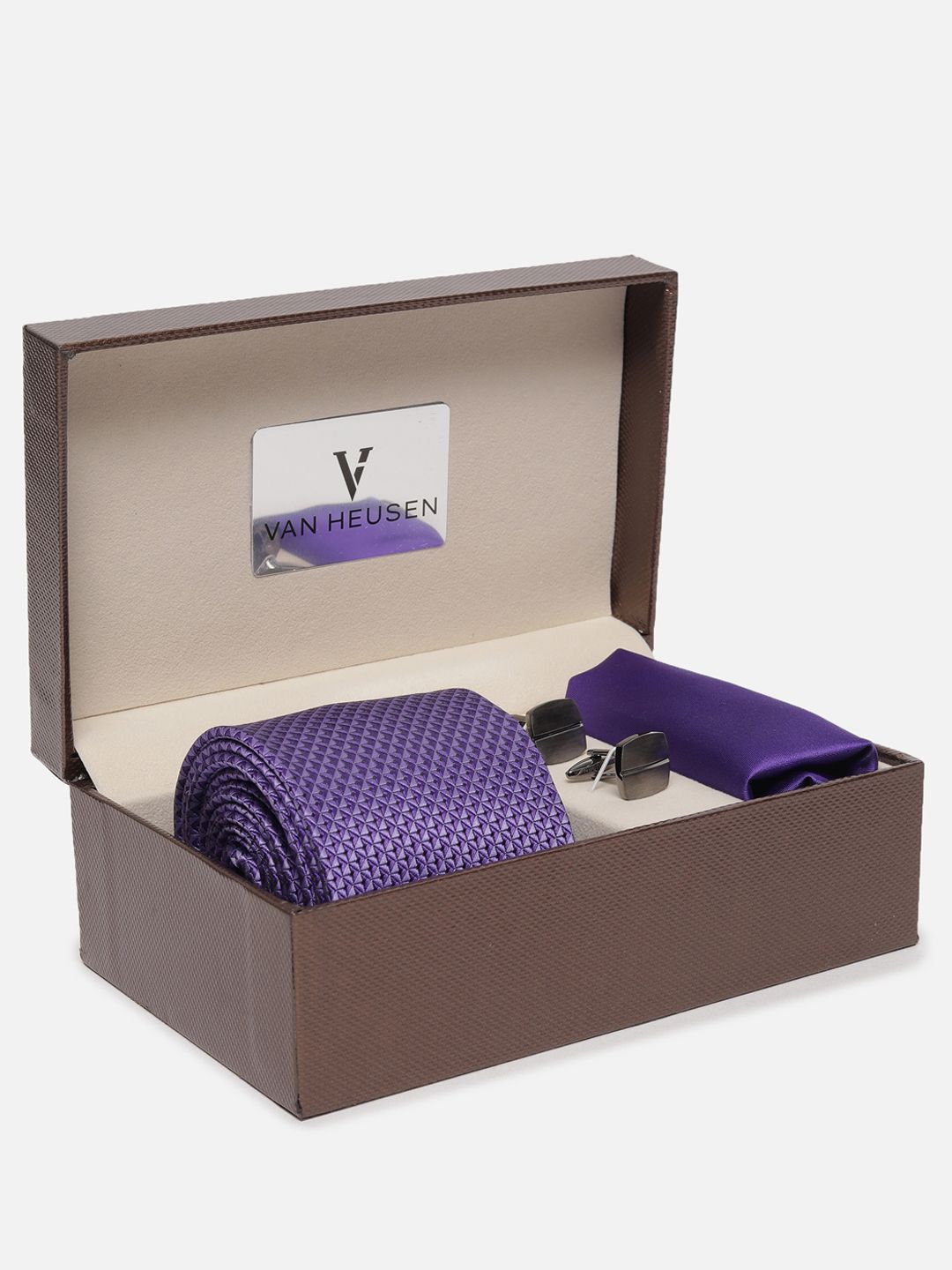 Van Heusen Men Accessory Gift Set of Tie, Cufflinks, Pocket Square