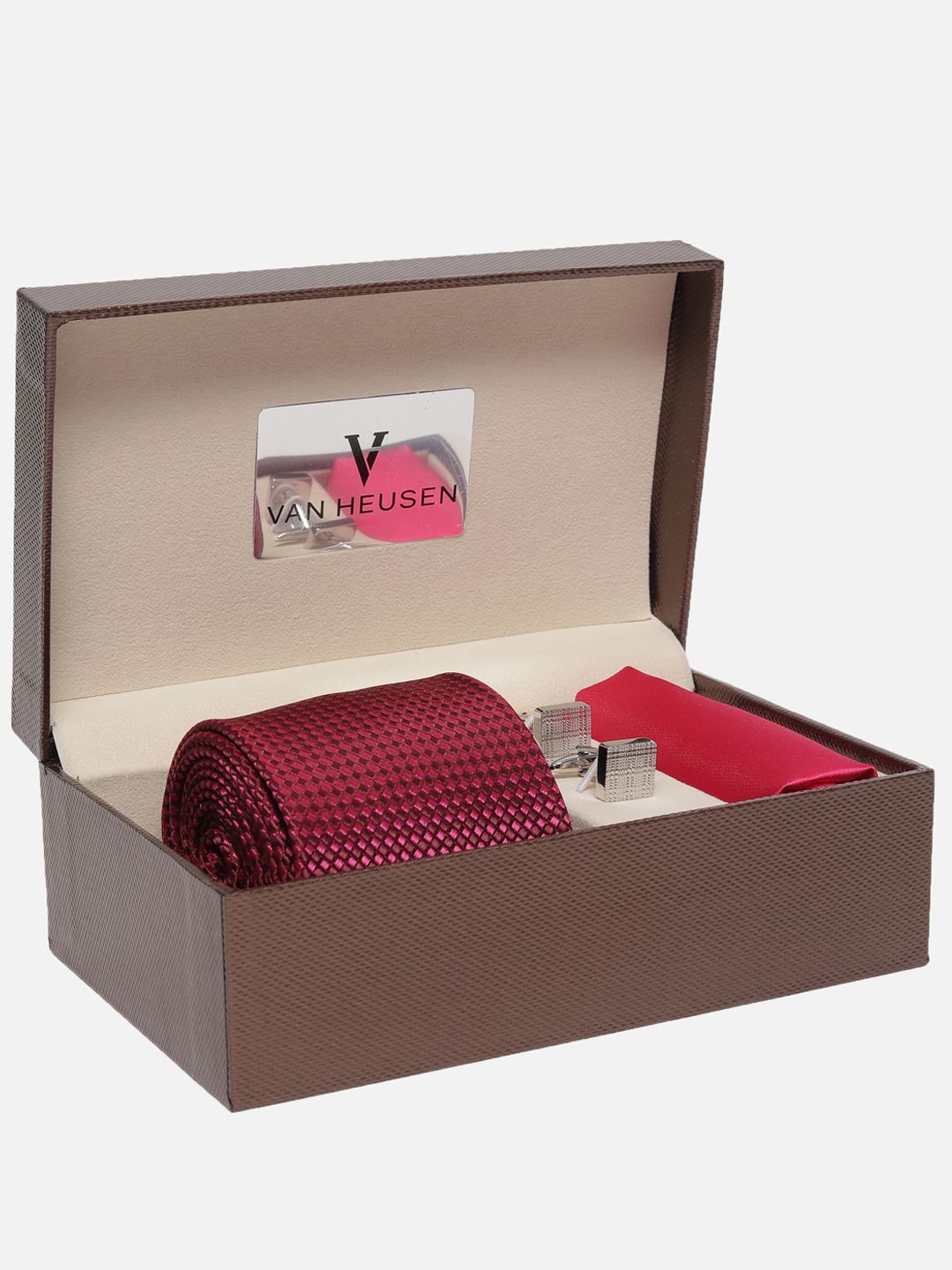 Van Heusen Men Tie Pocket Square And Cufflink Accessory Gift Set