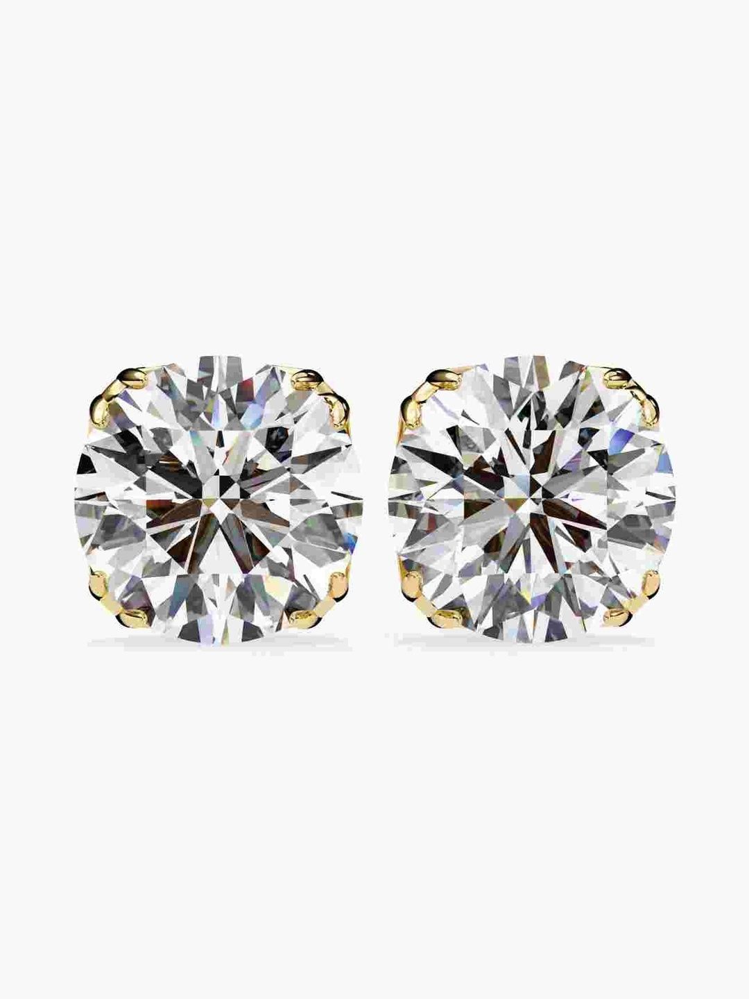 Valanova Sterling Silver Plated With Yellow Gold & Certified Lab Grown Diamond 1.50cts Vse0014r150