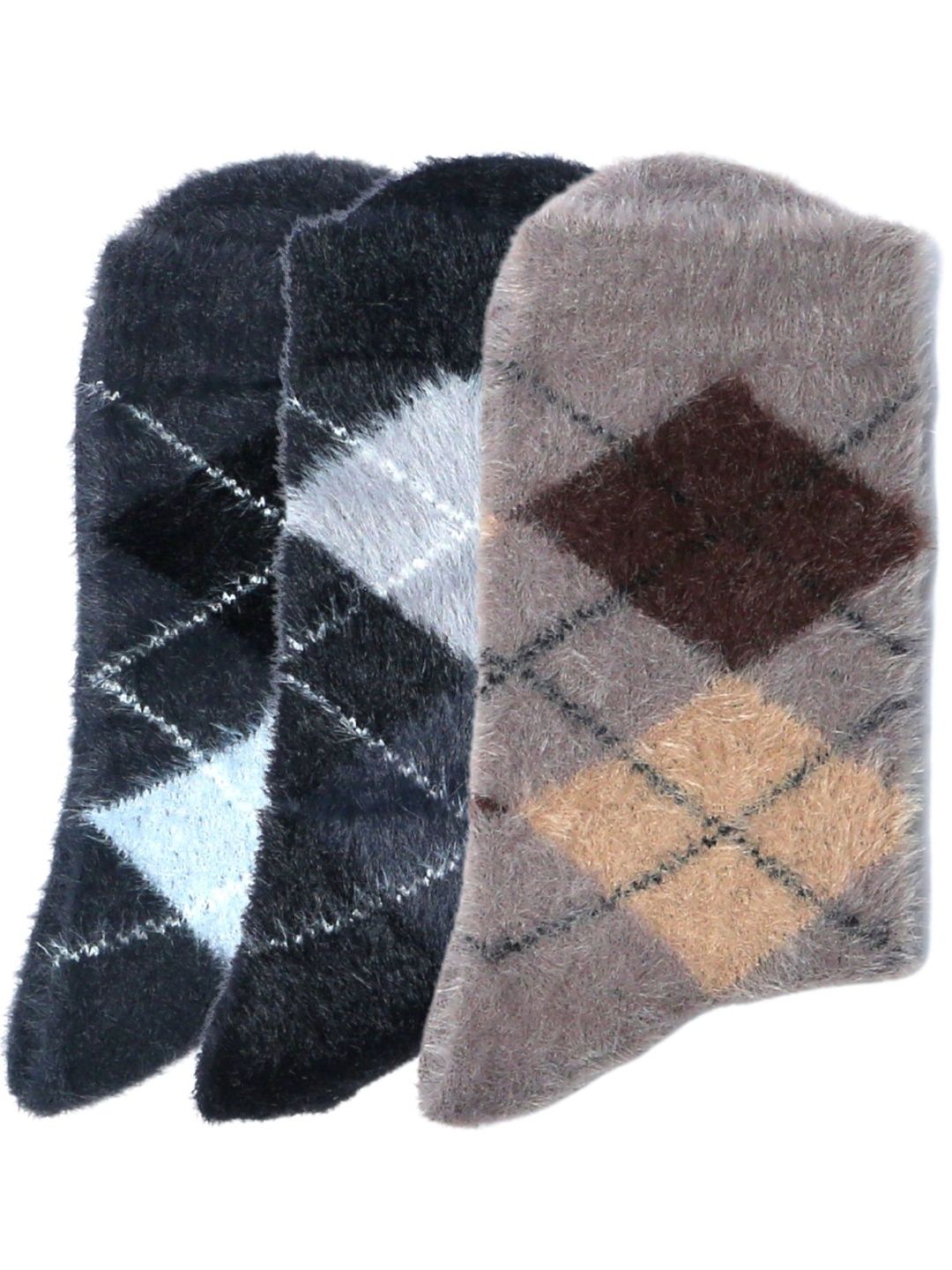 N2S NEXT2SKIN Men Pack Of 3 Assorted Ankle-Length Socks
