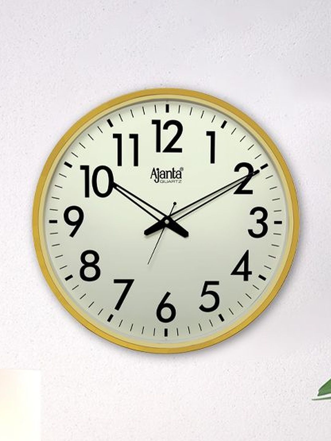 Ajanta Ajanta Gold-Toned Classic Analogue Round Wall Clock