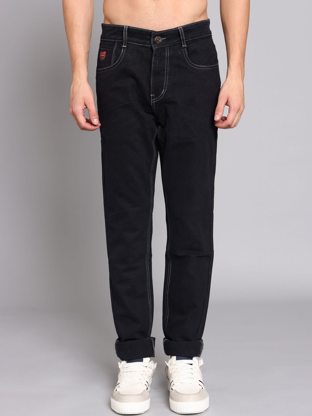 TRIGGER Men Slim Fit Mid-Rise Light Fade Stretchable Jeans
