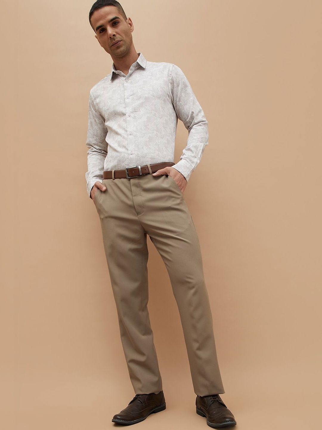 CODE by Lifestyle Men Slim Fit Easy Wash Cotton Trousers