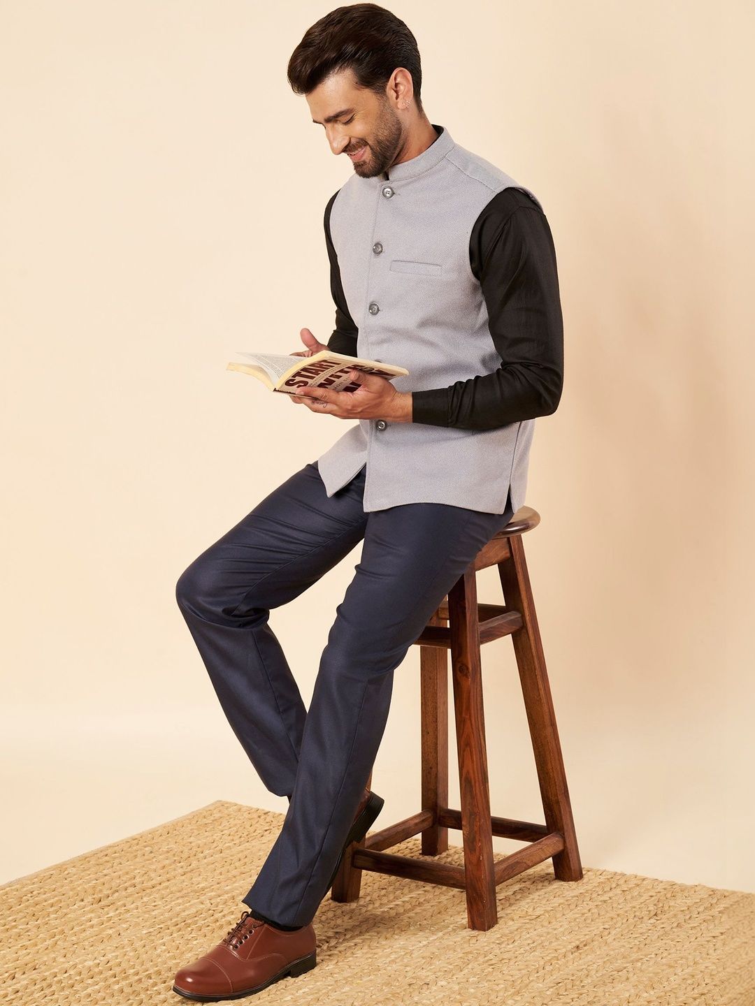 Zamour Woven Nehru Jackets