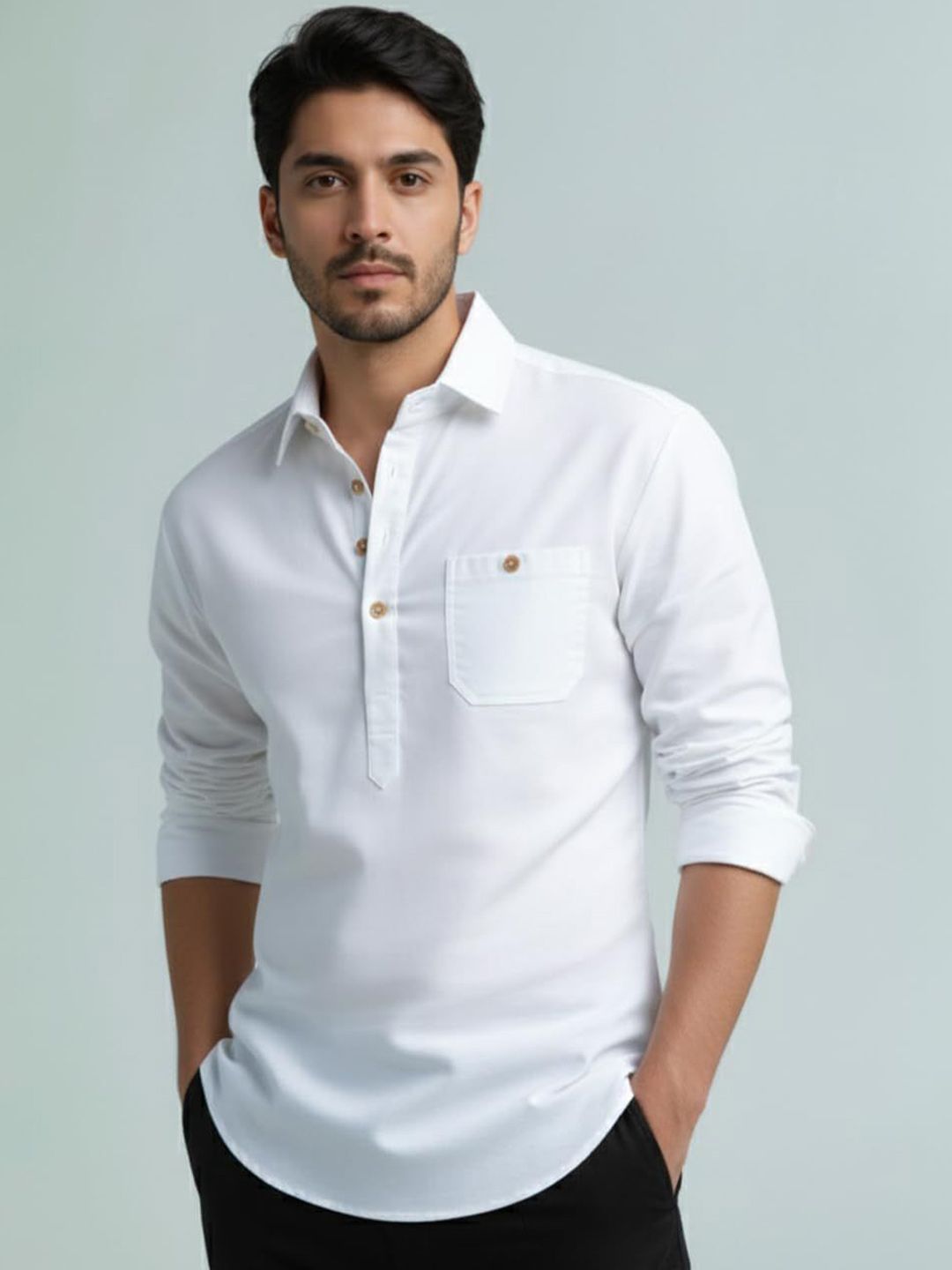 Vida Loca Shirt Collar Short Straight Kurta