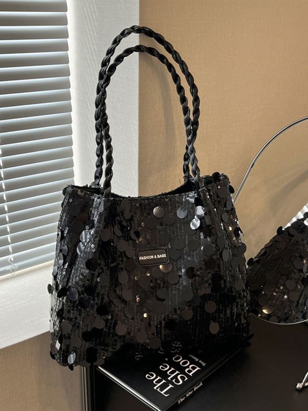 StyleCast x Revolte StyleCast x Revolte Embellished Shopper Tote Bag