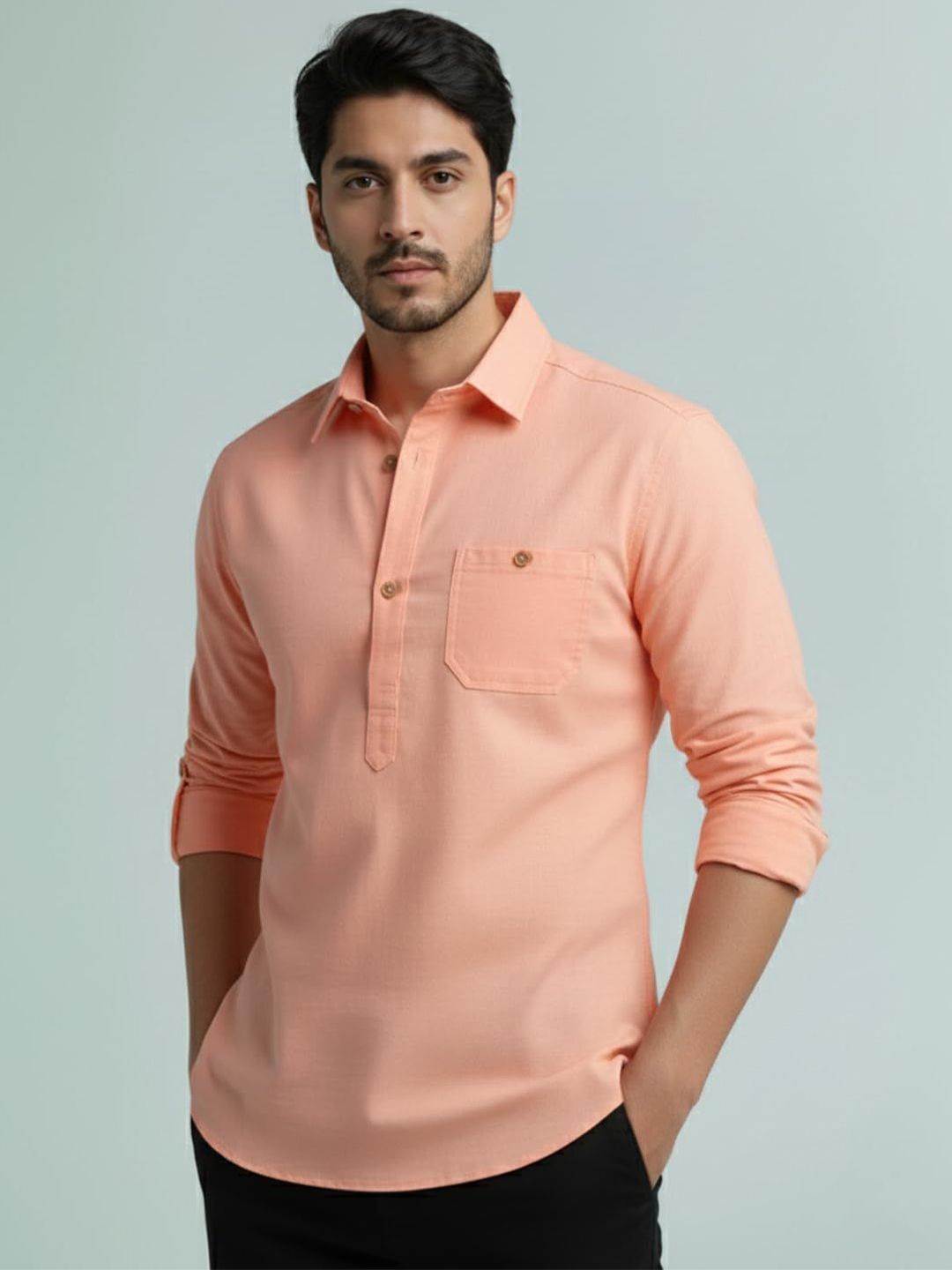 Vida Loca Shirt Collar Short Straight Kurta