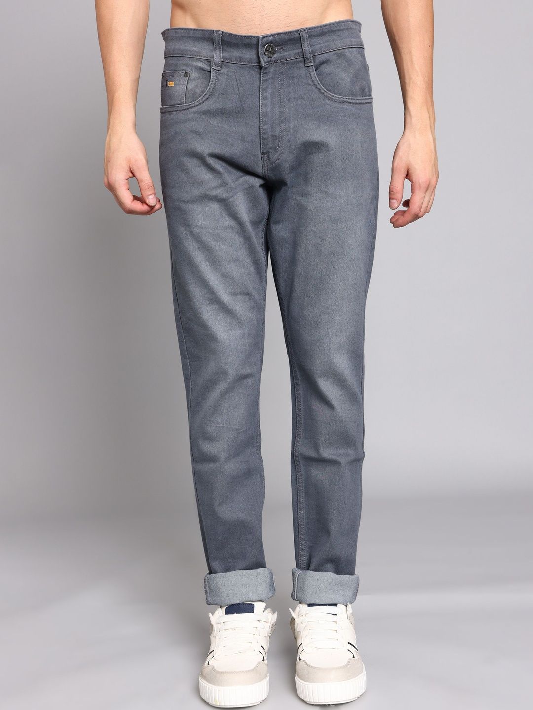 TRIGGER Men Slim Fit Mid-Rise Light Fade Stretchable Jeans