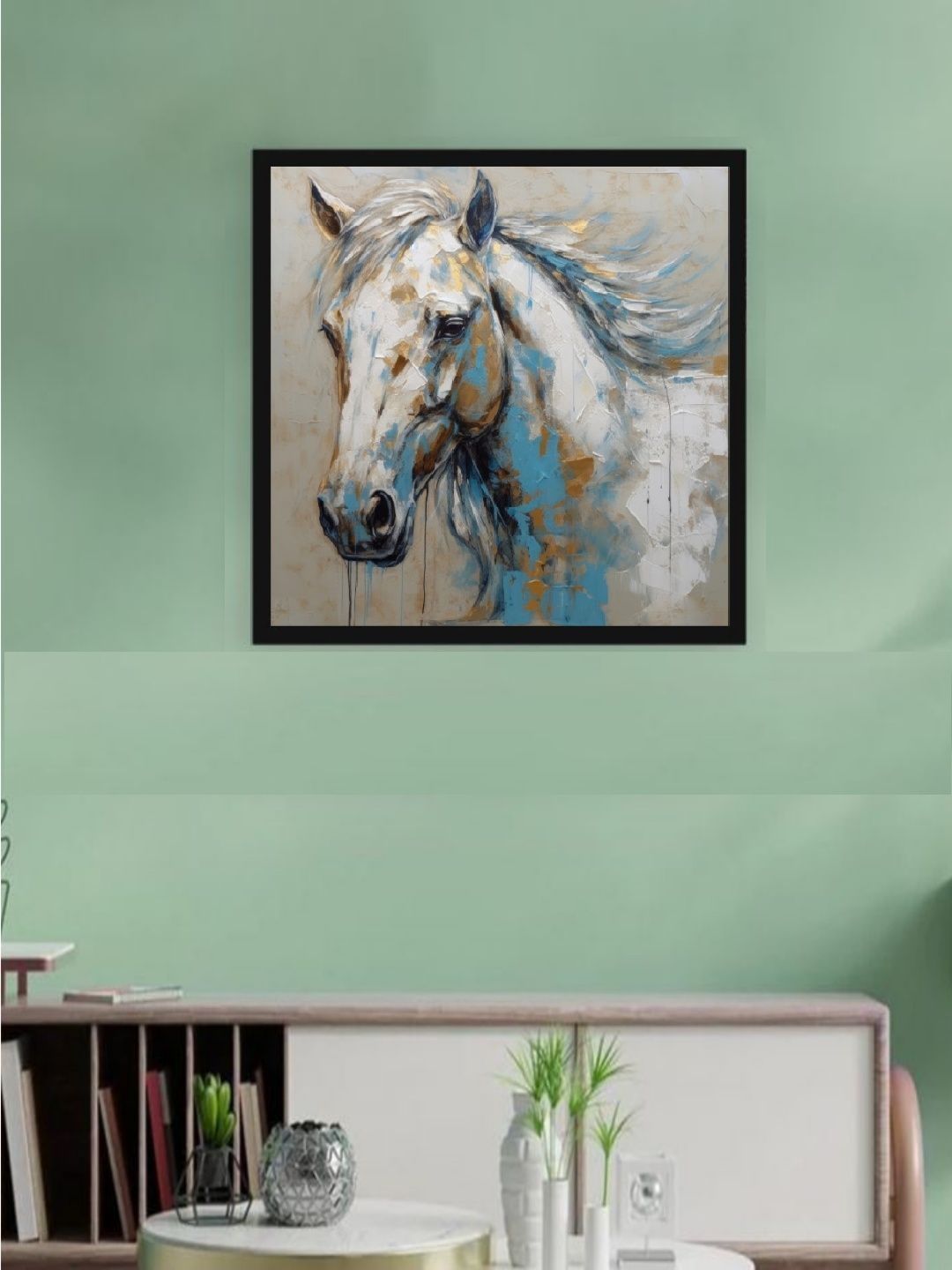 DECOR DADDY White Canvas Home Office Square Landscape Paintings Wall Art - 17