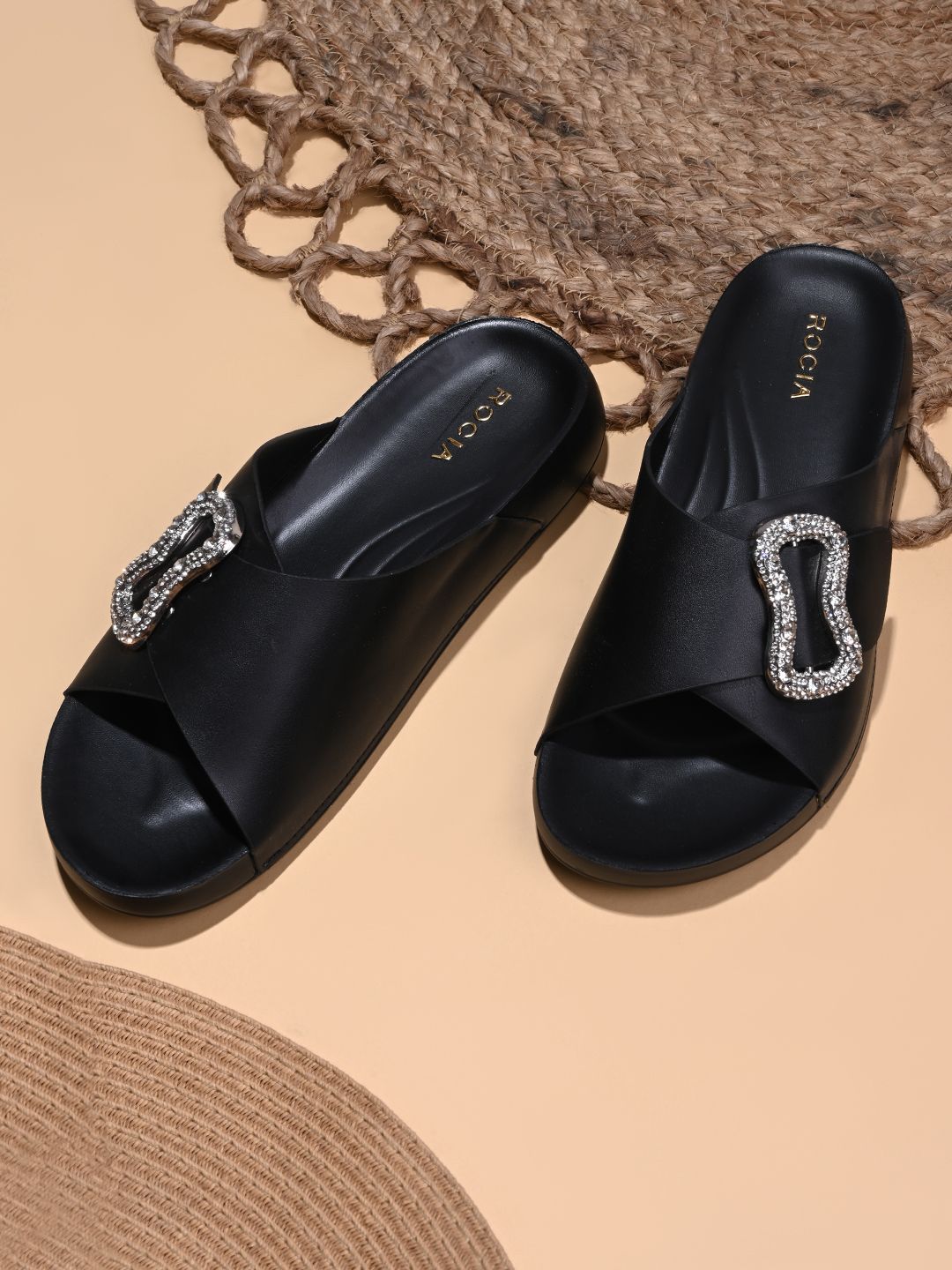 Rocia Women Buckled Open Toe Flats