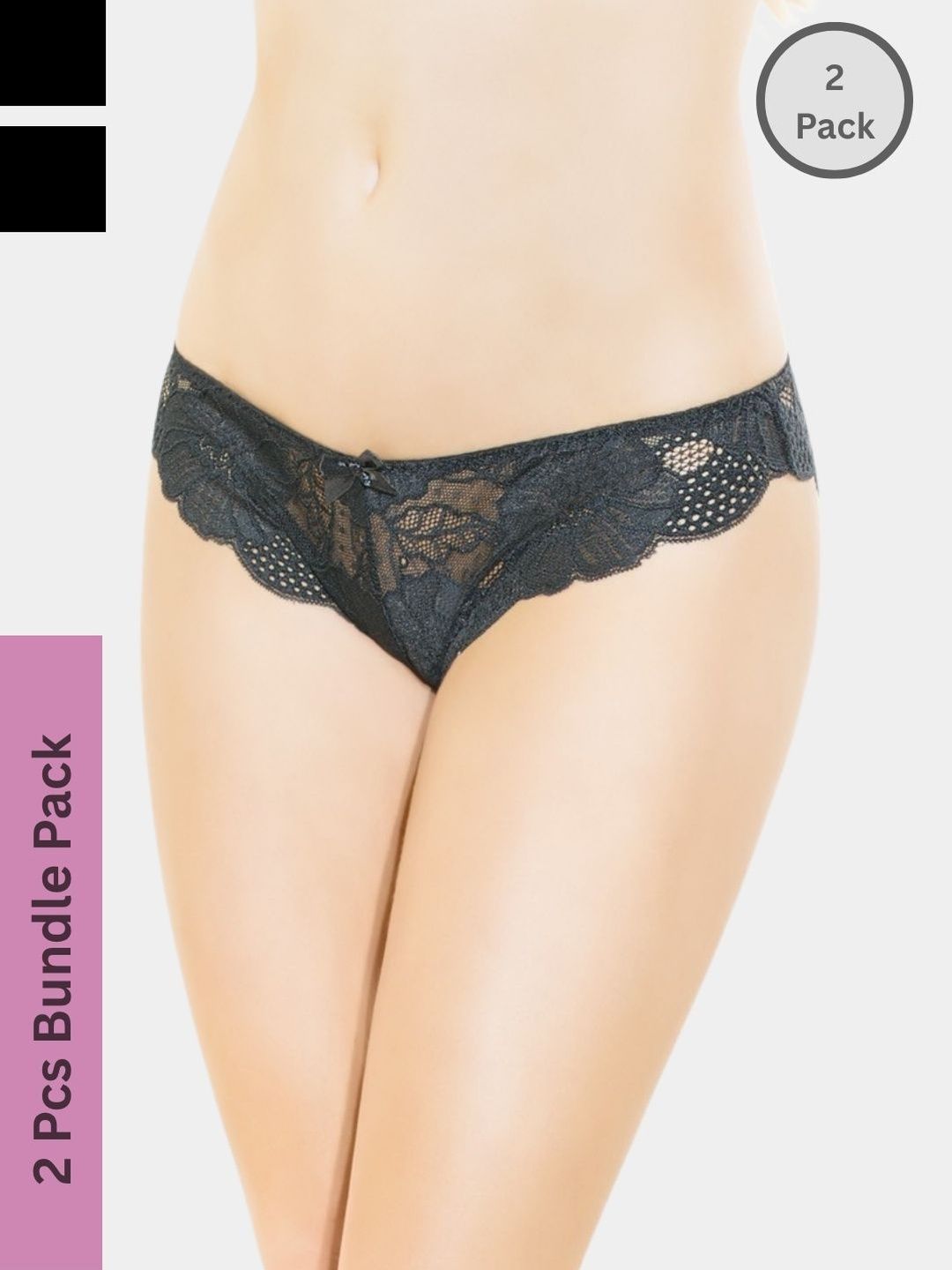 BE IN LOVE Women Pack Of 2 Low-Rise Thongs Briefs