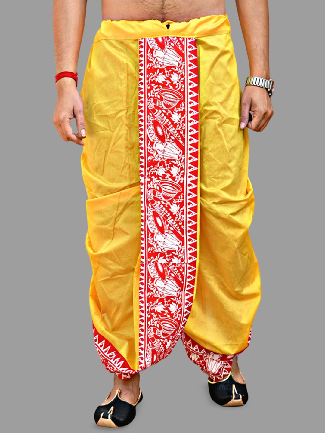 Shreeram criation Men Printed Art Silk Dhoti