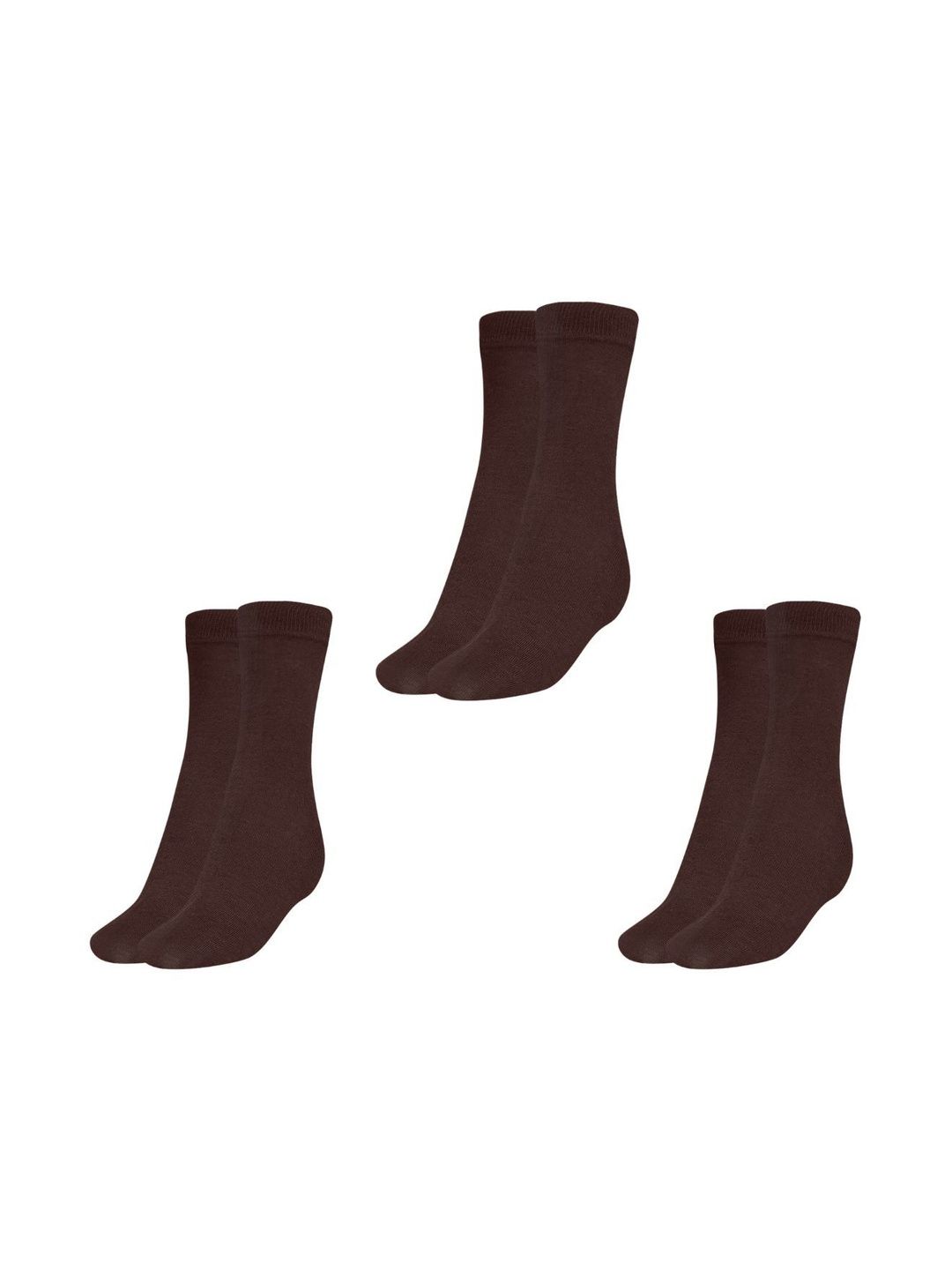 MUKHAKSH Men Pack Of 3 Solid Cotton Calf-Length Socks