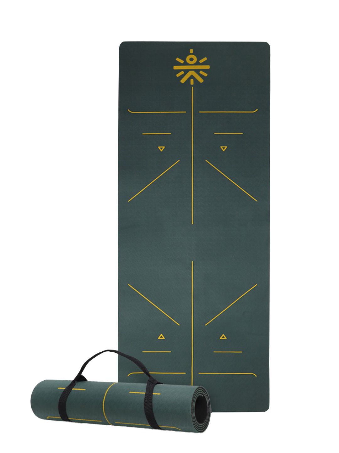CULT CULT Green TPE 6mm Alignment with Strap Yoga Mat