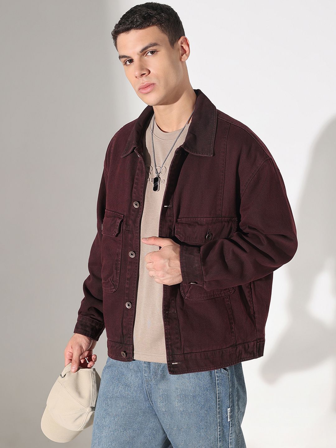 SHOWOFFFF Men Outdoor Denim Jacket