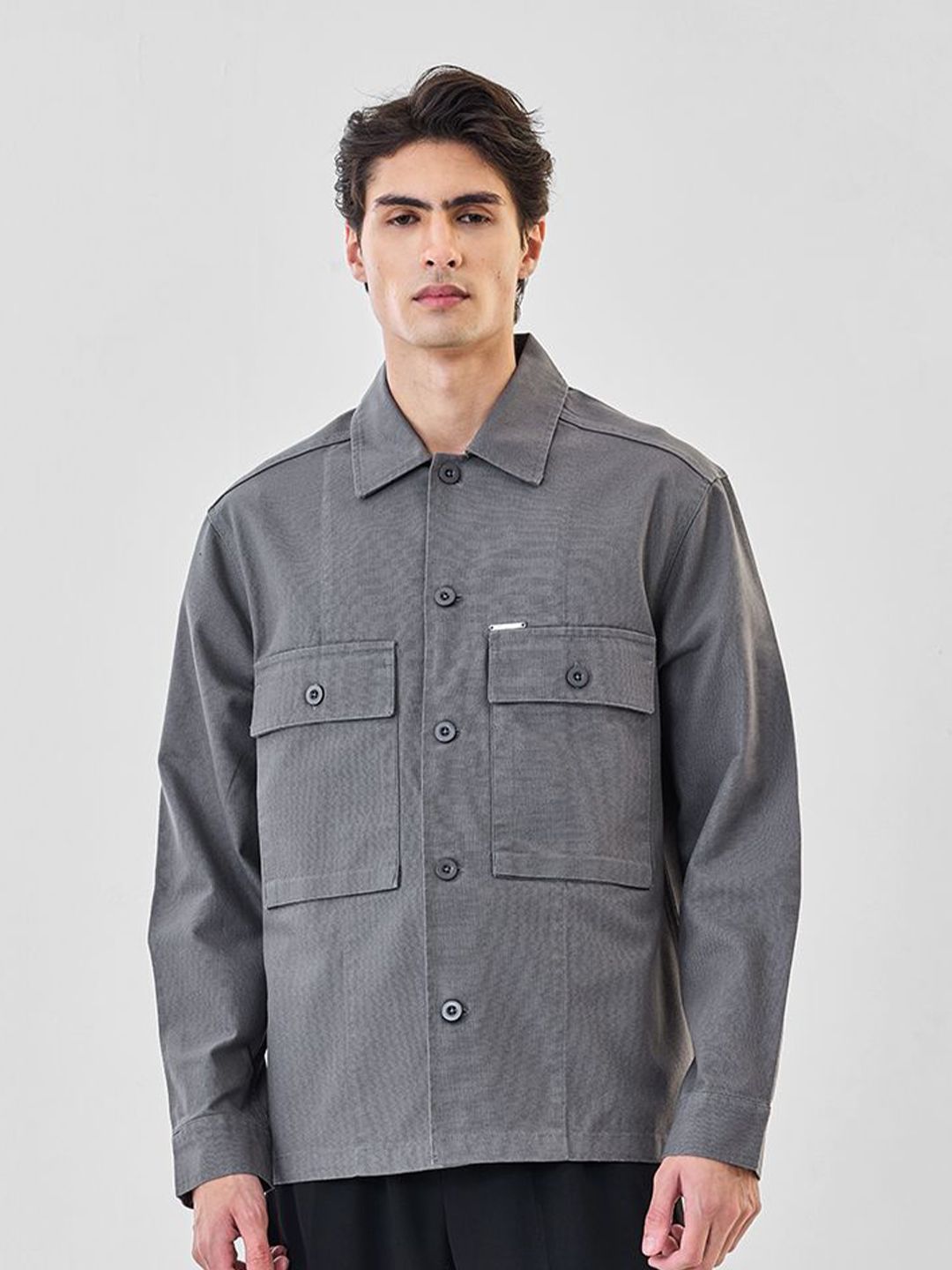 Snitch Men Spread Collar Solid Tailored Jacket