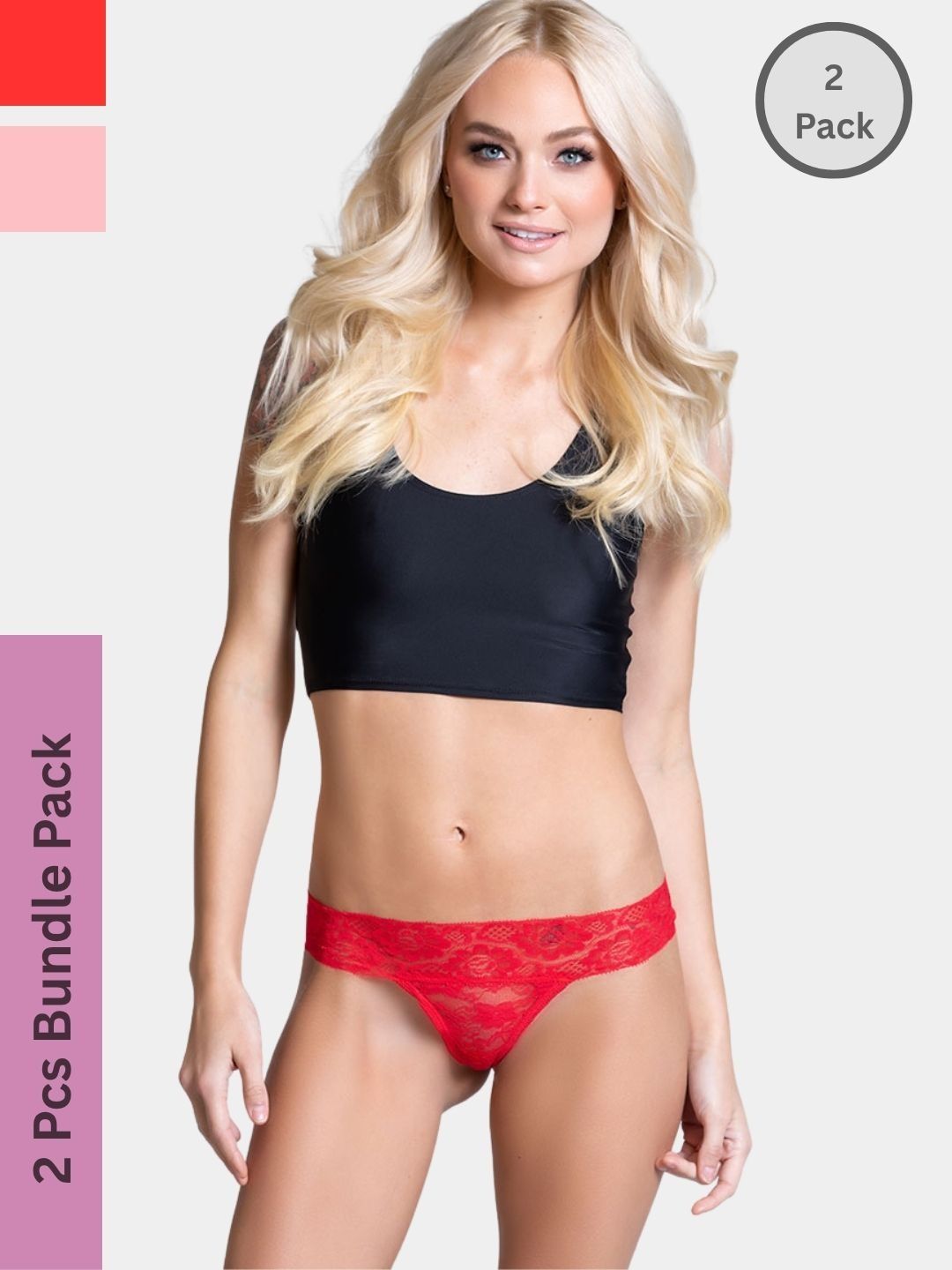 BE IN LOVE Women Pack Of 2 Solid Low-Rise Thongs Briefs