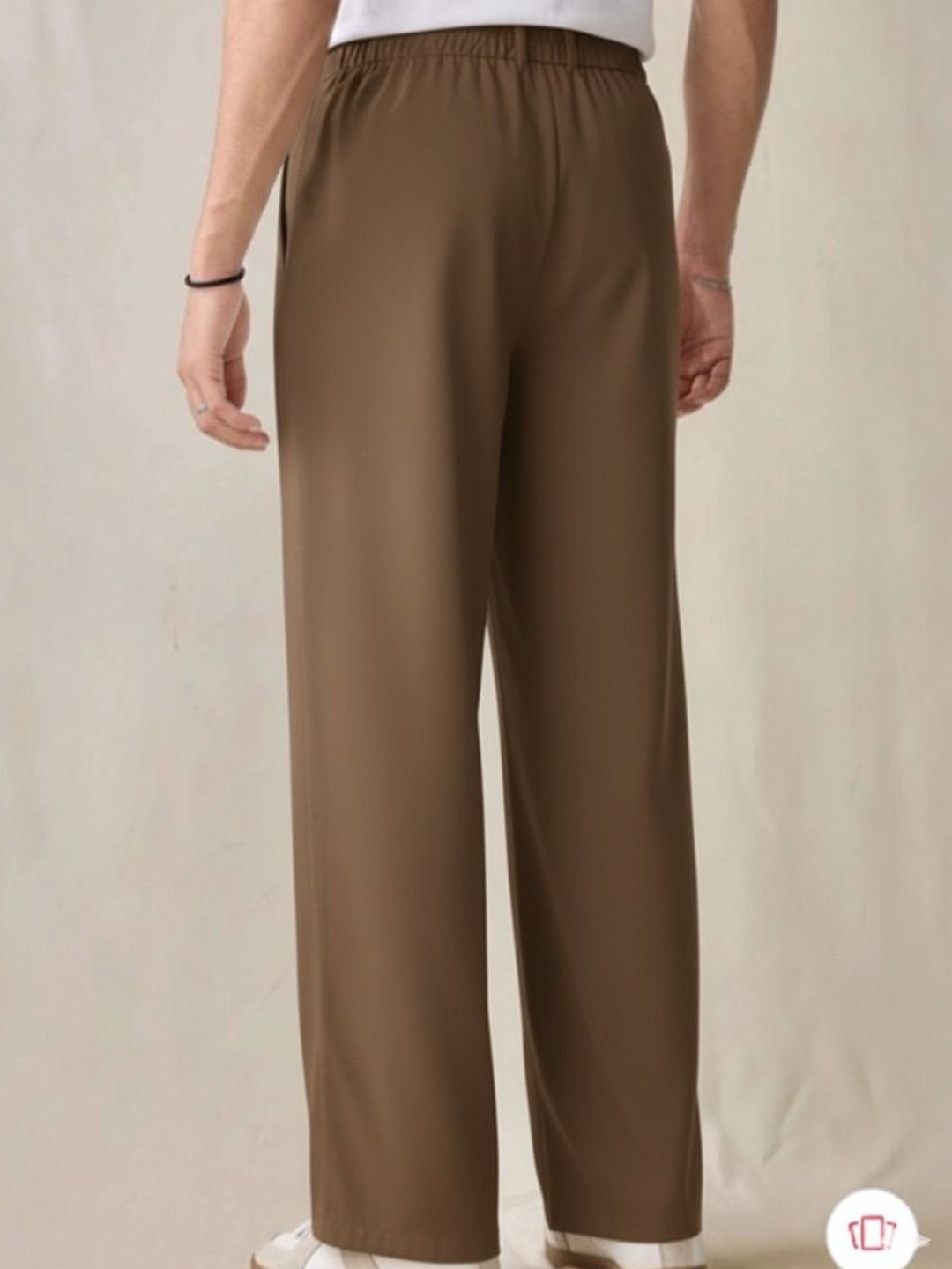 BROADSTAR Men Smart Straight Fit Mid-Rise Pleated Trouser
