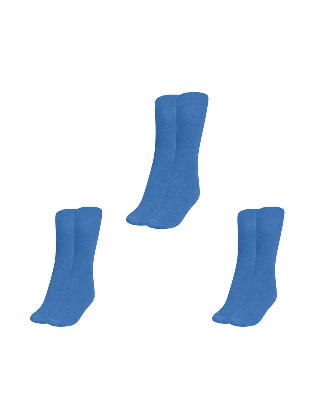 MUKHAKSH Men Pack Of 3 Cotton Calf-Length Socks