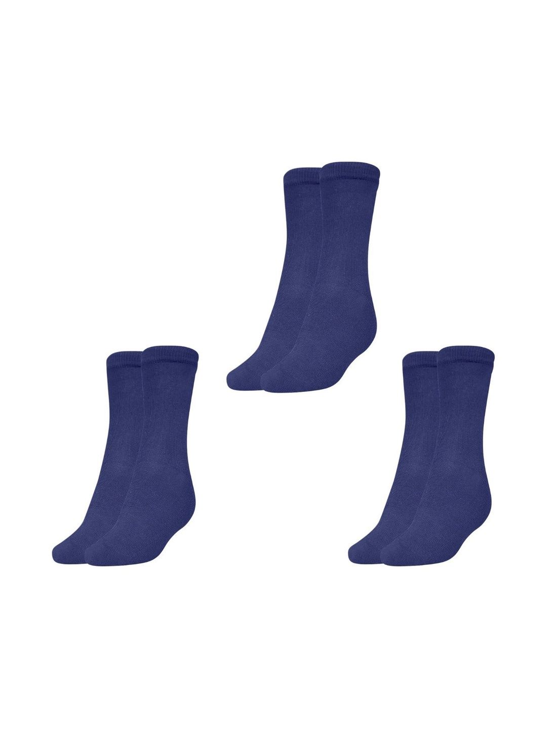 MUKHAKSH Men Pack Of 3 Cotton Solid Calf-Length Socks