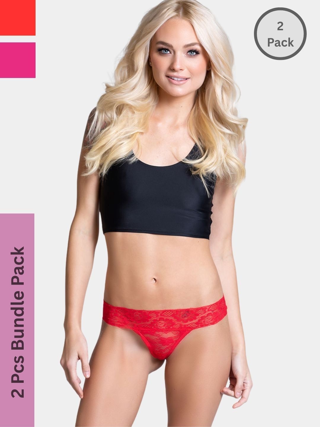 BE IN LOVE Pack Of 2  Women Solid Low Rise Anti Bacterial Thongs Briefs