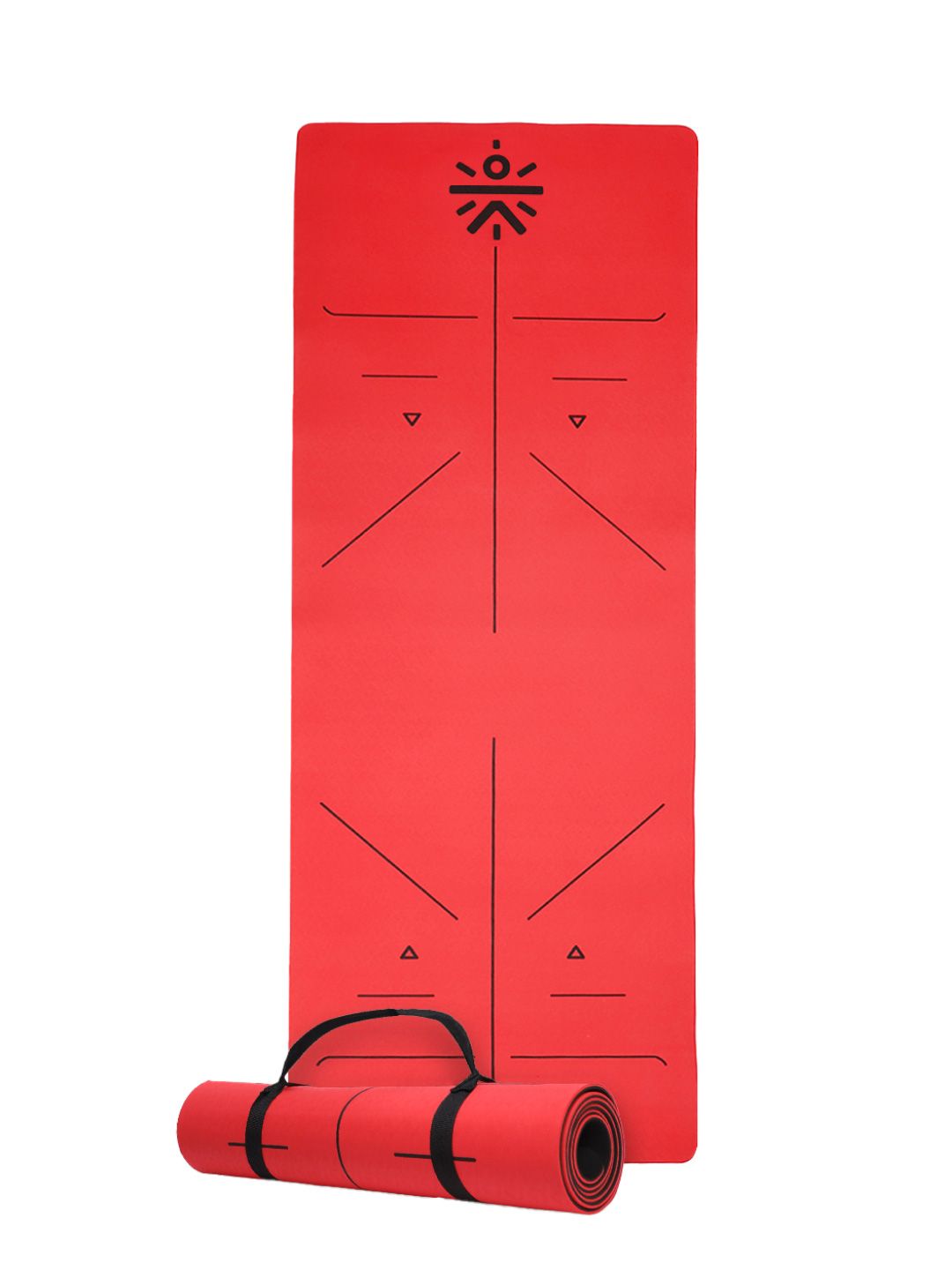 CULT CULT Red TPE 6mm Alignment with Strap Yoga Mat