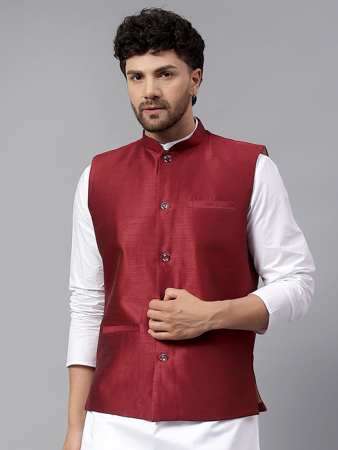 Latest Chikan Garments Mandarin Collar Nehru Jackets