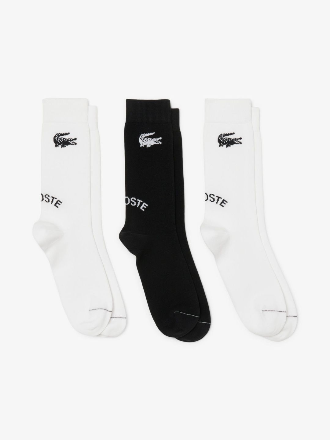 Lacoste Pack of 3 Men Patterned Calf Length Socks