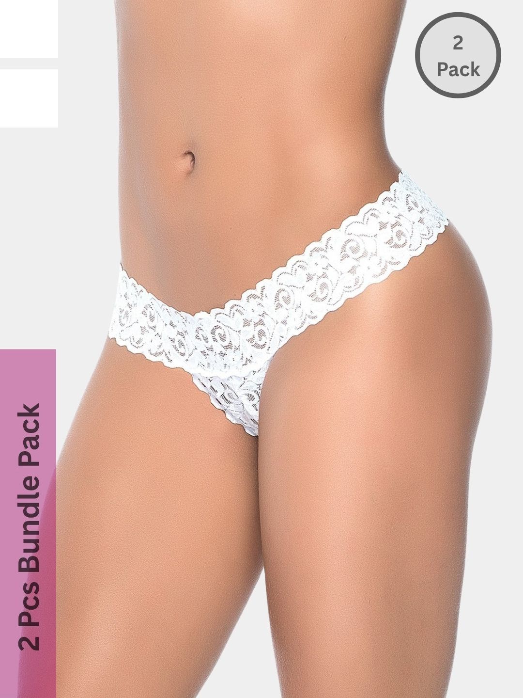 BE IN LOVE Women Pack Of 2 Low-Rise Thongs Briefs