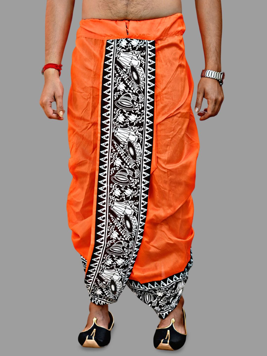 Krishiv Lifestyle Men Printed Silk Dhotis
